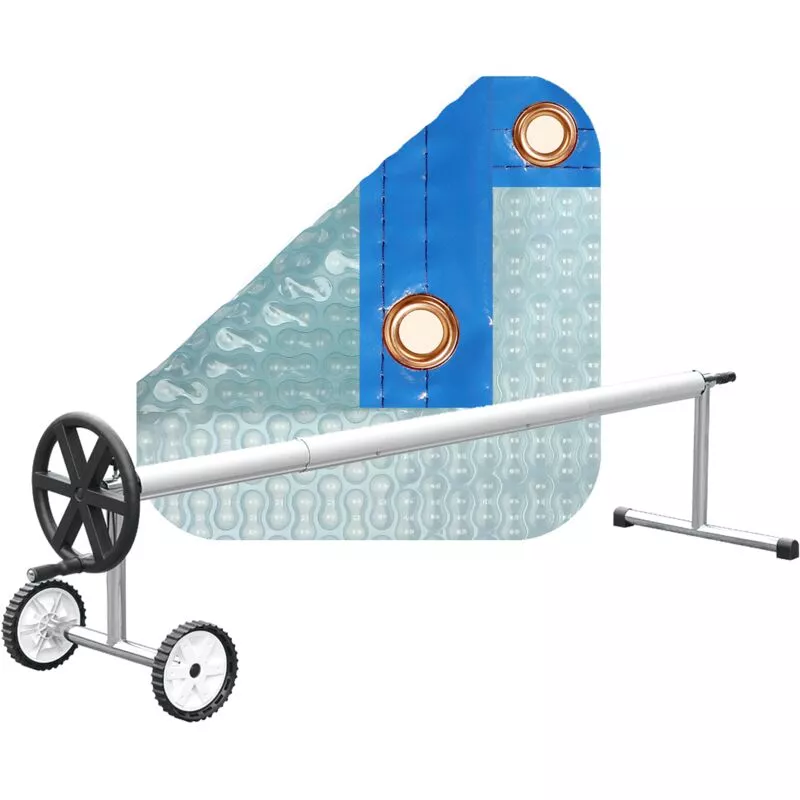 Pack cobertor térmico de 500 micras sol+guard (6x3.5m) + enrollador barato