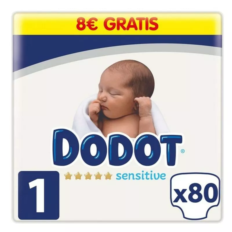 Pañales Desechables Sensitive Talla 1 (80 uds) 8001090880277 S0585316 - Dodot barato