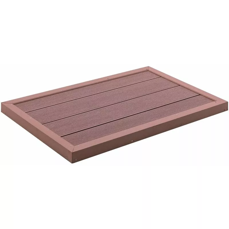 Panel de suelo para ducha solar WPC marrón 101x63x5