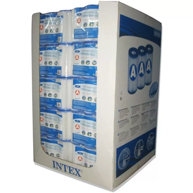Paquete de 3 cartuchos de filtro tipo A - Para depuradores - Intex - Blanco barato