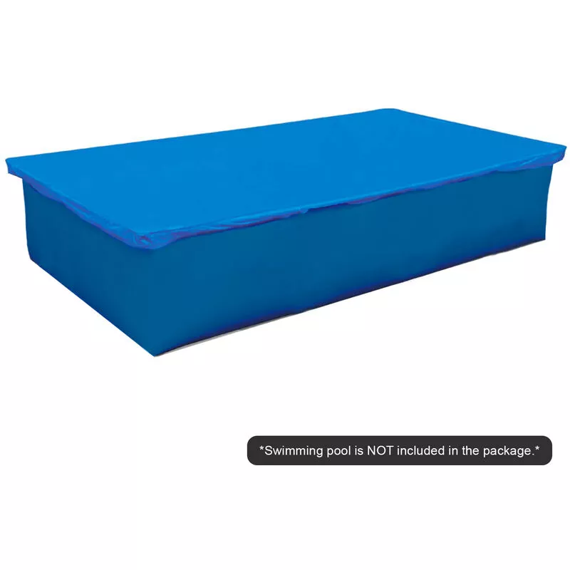 Pesados ​​azul rectangular piscina cubierta resistente al agua PE piscina cubierta cubierta protectora para portatil Las piscinas elevadas
