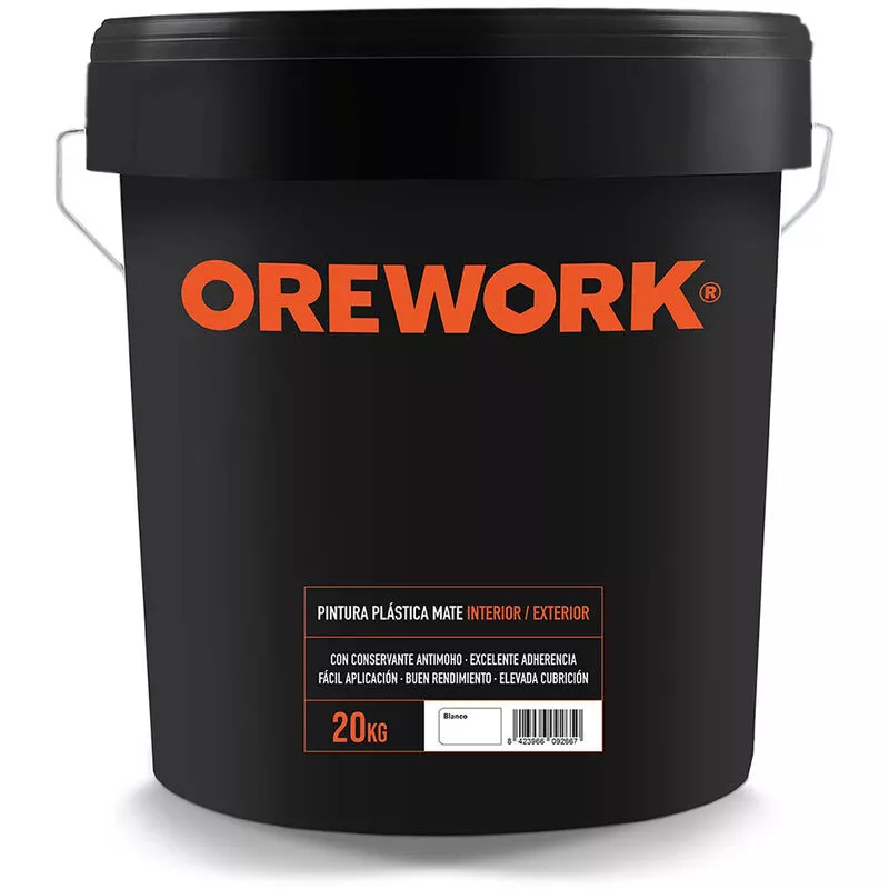 Pintura plástica mate para interior/exterior - Blanco - 20 kg barato