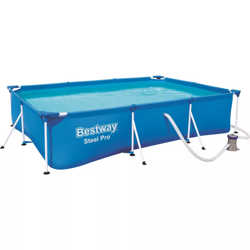 Piscina Bestway Steel Pro + bomba de filtración 300 x 201 c - Blauw barato