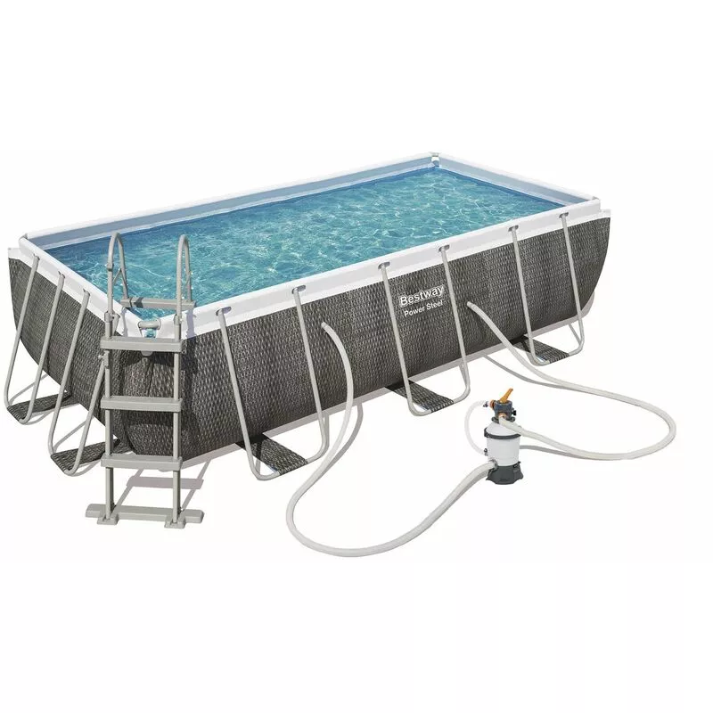 Piscina Desmontable Tubular Bestway Power Steel Diseño Rattan 404x201x100 cm - 56721SF Bestway barato