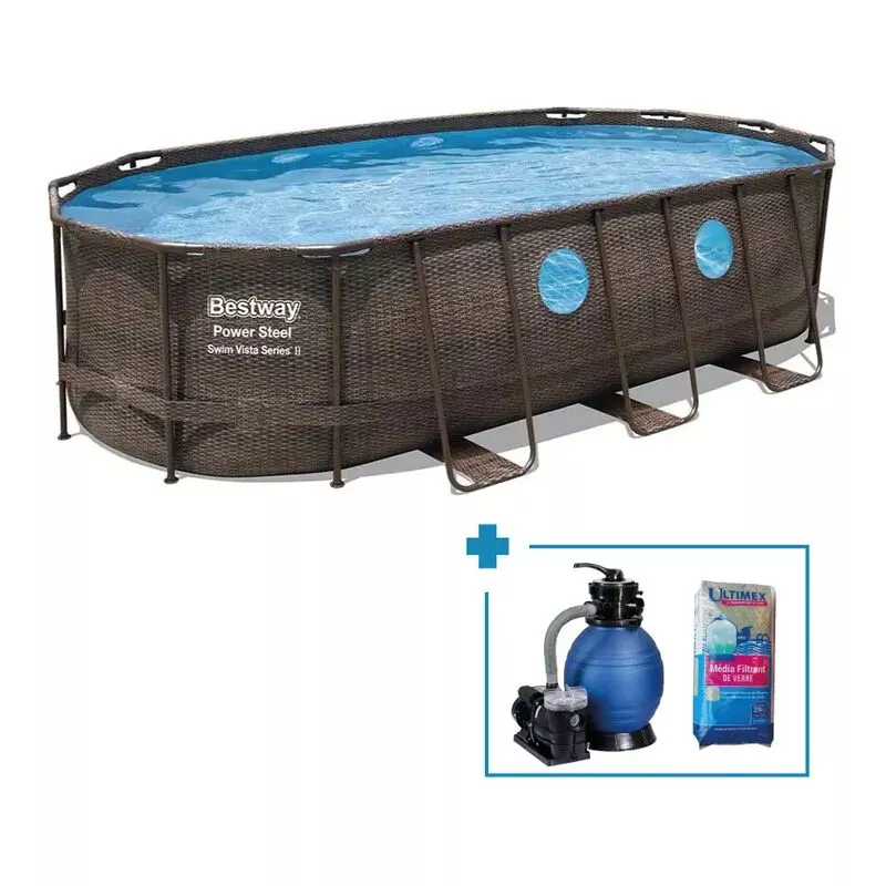 Piscina Desmontable Tubular Bestway Power Steel Ovalada 5