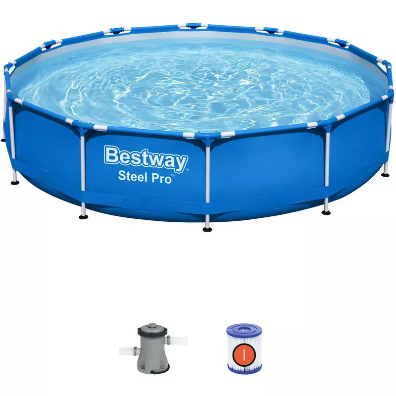 Piscina Desmontable Tubular Bestway Steel Pro 366x76 cm con Depuradora Cartucho 1.249 l/h barato