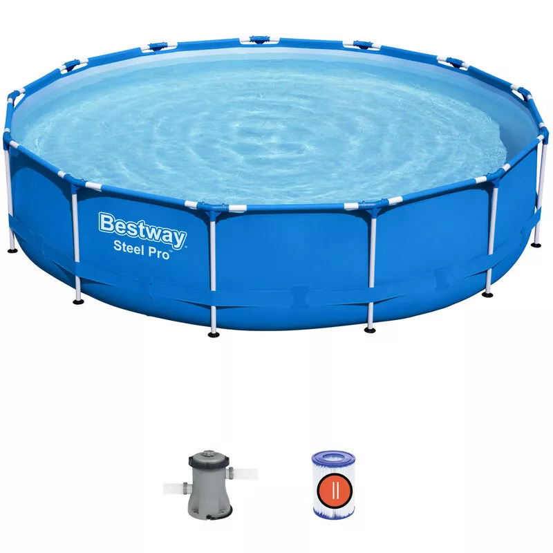 Piscina Desmontable Tubular Bestway Steel Pro 396x84 cm con Depuradora Cartucho 2.006 l/h barato