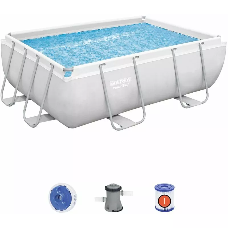 Piscina Desmontable Tubular Power Steel 282X196X84 Cm Con Depuradora Cartucho 1.249 L/H - Bestway En Oferta Piscina Desmontable Tubular Power Steel 282X196X84 Cm Con Depuradora Cartucho 1.249 L/H - Bestway Barato