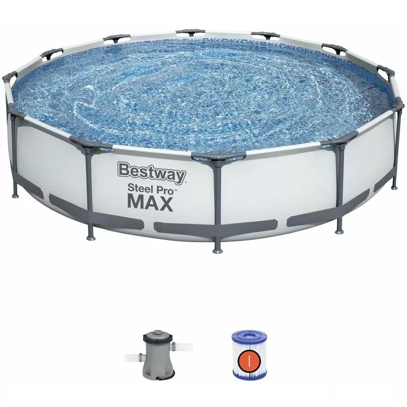 Piscina Desmontable Tubular Steel Pro Max 366X76 Cm Con Depuradora Cartucho 1.249 L/H - Bestway En Oferta Piscina Desmontable Tubular Steel Pro Max 366X76 Cm Con Depuradora Cartucho 1.249 L/H - Bestway Barato