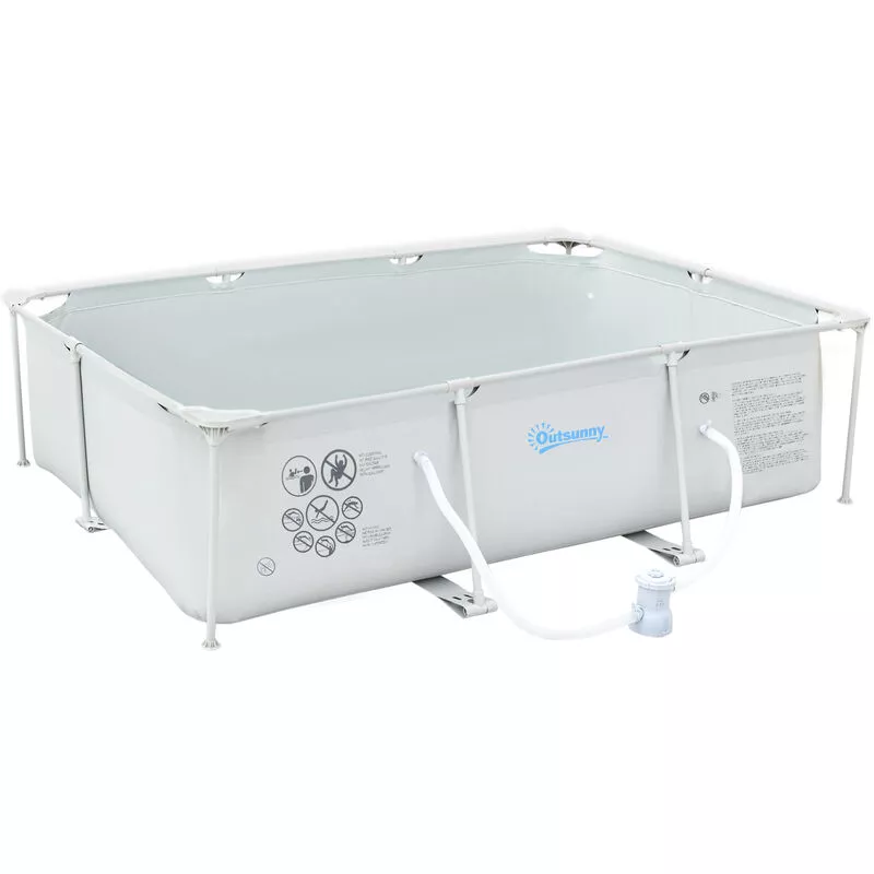 Piscina Desmontable Tubular Con Depuradora De Cartucho Piscina Rectangular De Acero Para Adultos Y Niños 292X190X75 Cm 3600L Gris En Oferta Piscina Desmontable Tubular Con Depuradora De Cartucho Piscina Rectangular De Acero Para Adultos Y Niños 292X190X75 Cm 3600L Gris Barato