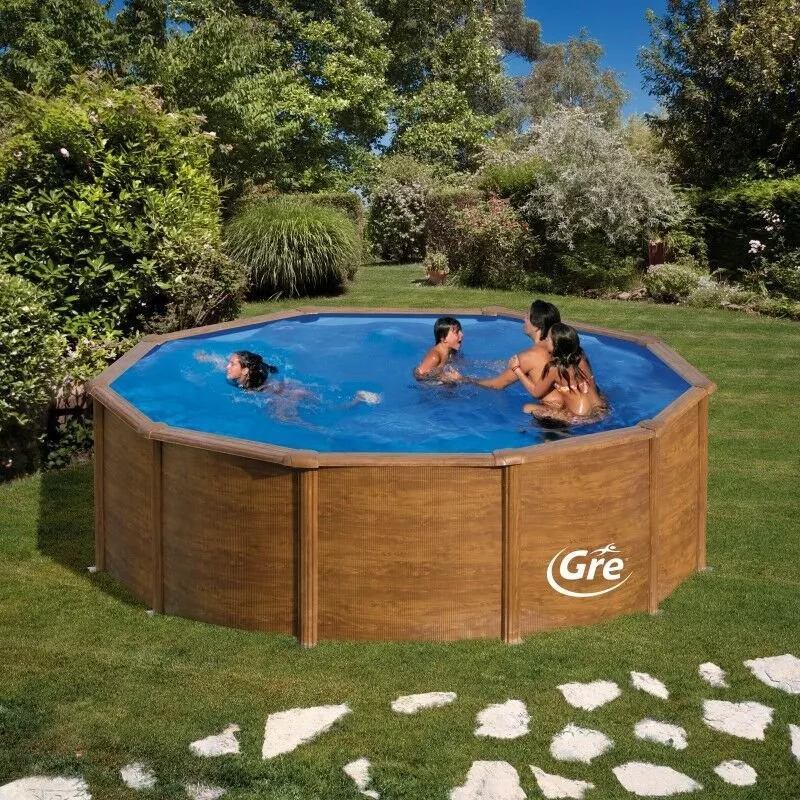 Piscina Elevada Gre Pacific 460x120 - Filtro de 6 m3/h y Liner 30/100 barato