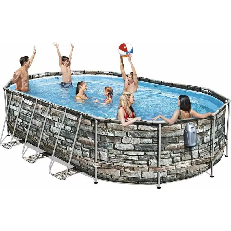 Piscina Elevada Desmontable 56719 Power Steel Oval Set 610X366X122 Cm - Bestway En Oferta Piscina Elevada Desmontable 56719 Power Steel Oval Set 610X366X122 Cm - Bestway Barato