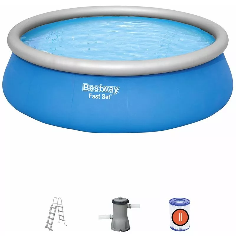 Piscina Hinchable Fast Set Bestway 457x122 cm con Depuradora Cartucho 3.028 l/h y Escalera barato