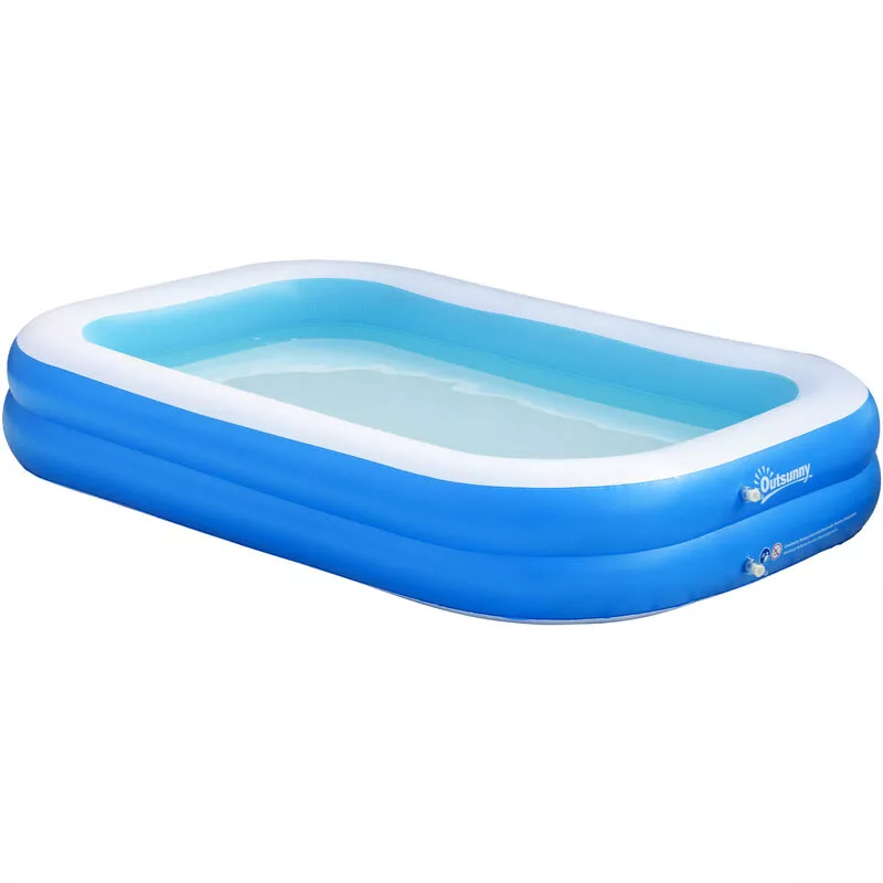 Piscina Hinchable Rectangular 1.300 Litros 262x176x56 cm para 1-2 Personas Piscina Inflable Familiar para Adultos y Niños en Jardín Patio Exterior barato