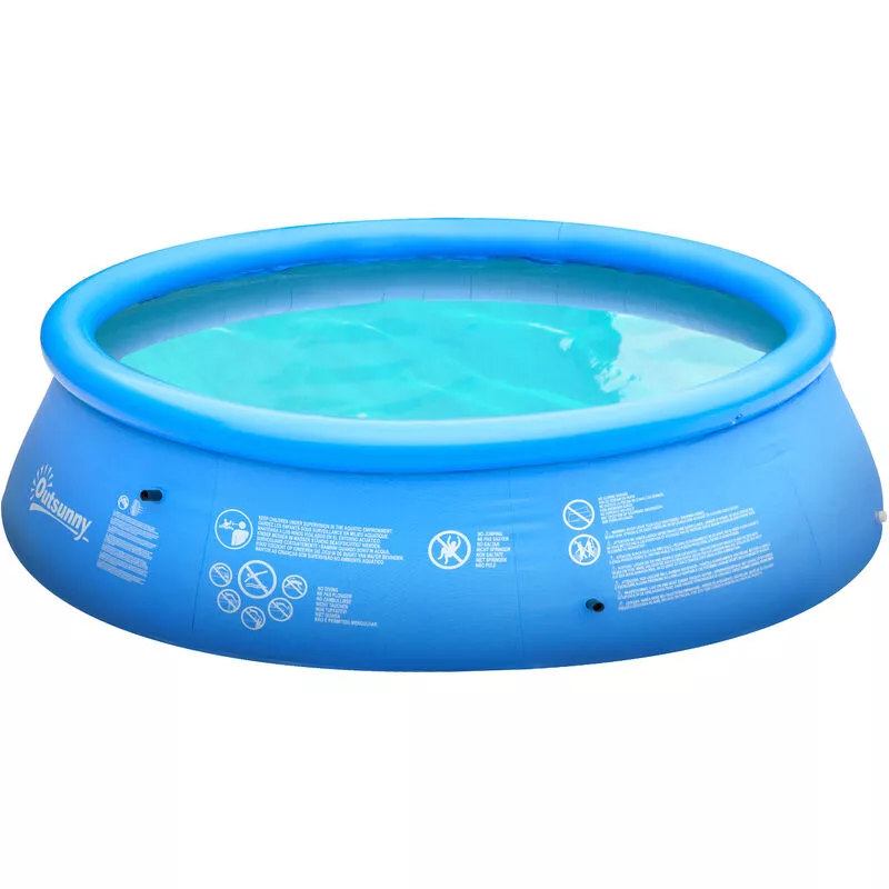 Piscina Hinchable Redonda 4.000 Litros Ø274x76 cm para 3-4 Personas Piscina Inflable Familiar Adultos y Niños con Inflador de Mano para Jardín Patio barato