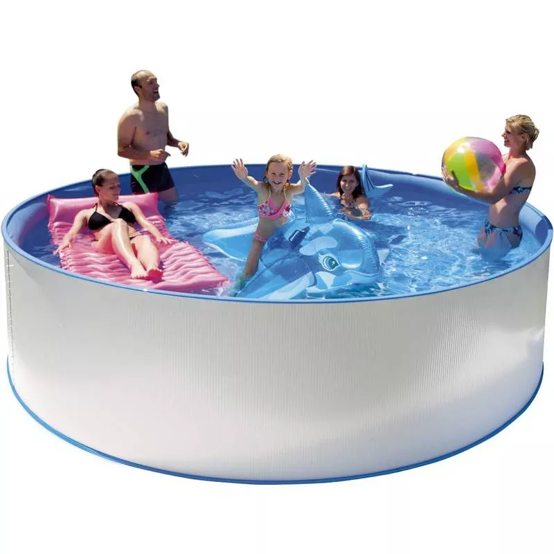 Piscina Splash pool - Ø 4.6 × 0.9 m - Blanco y azul. barato