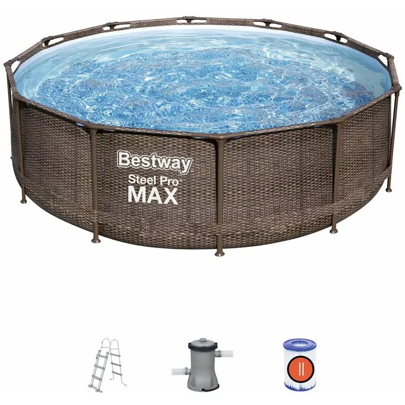 Piscina Tubular Bestway Steel Pro Diseño Rantan En Oferta Piscina Tubular Bestway Steel Pro Diseño Rantan Barato