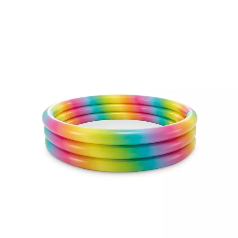 Piscina arcoirbow 168x38cm grande 3 anillos inflables en placas jardín 58449 barato