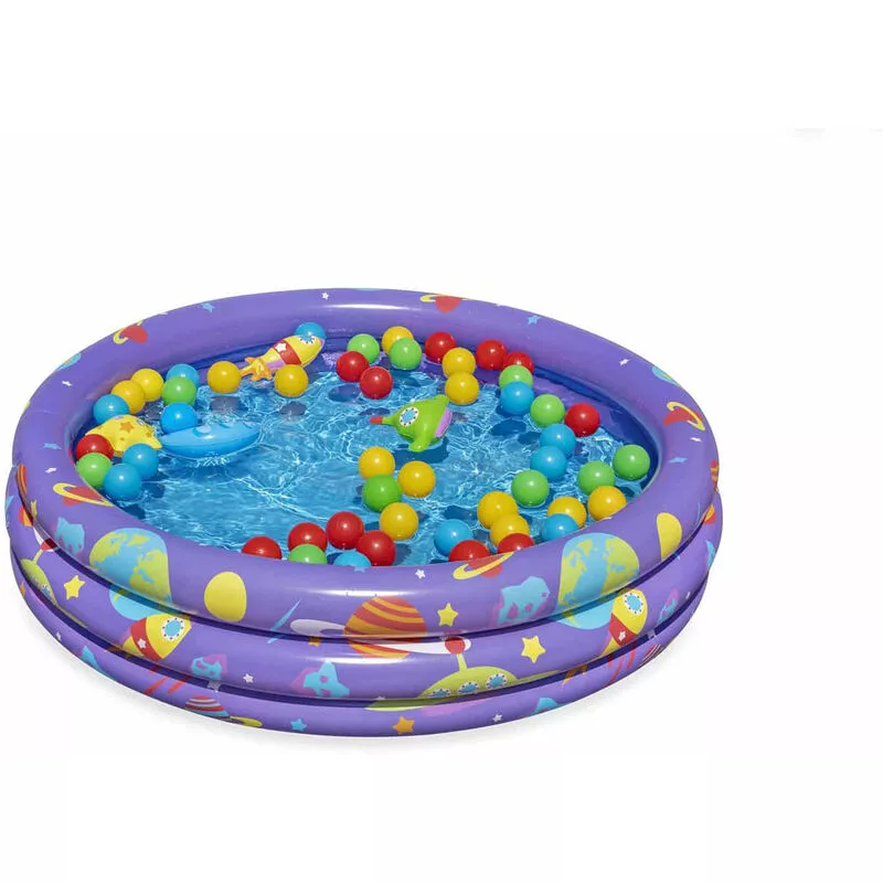 Piscina de Bolas Hinchable Infantil Bestway 102x102x25 cm Mayores de 2 Años Morado barato