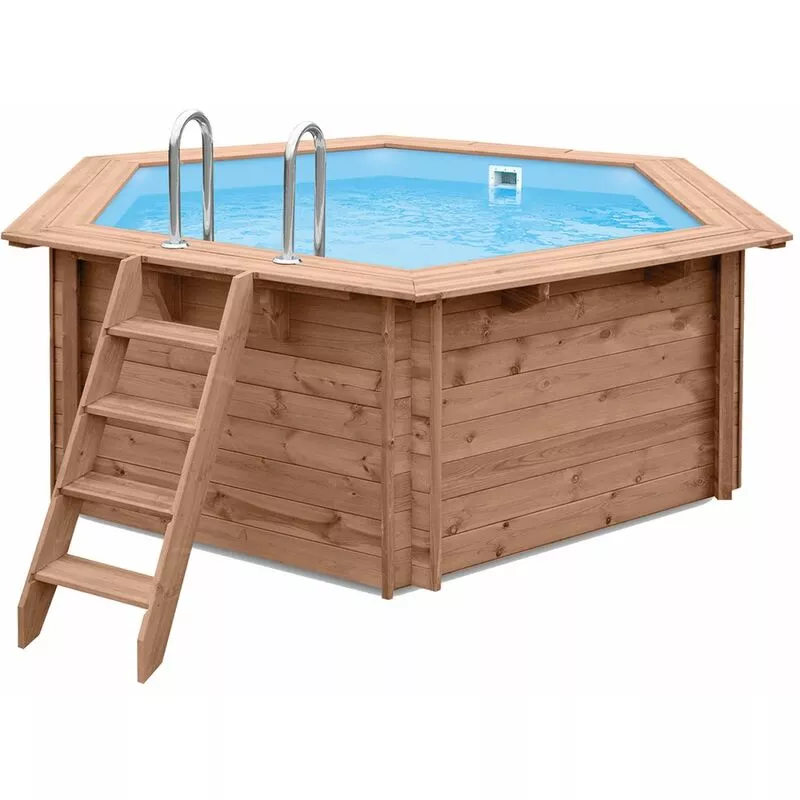 Piscina de Madera LUXE HEXA D.350 x 116 cm KIT Completo barato