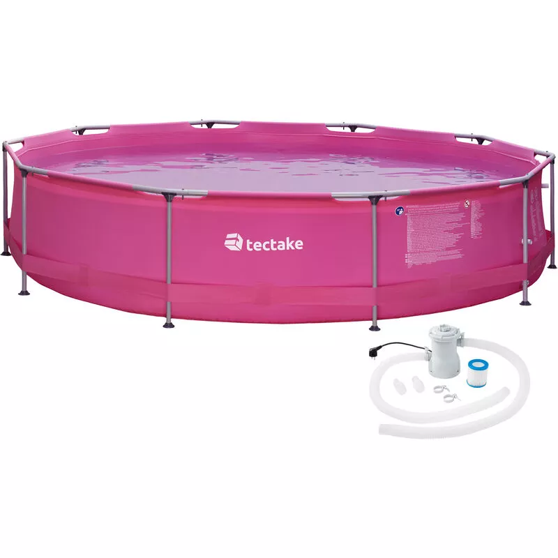 Piscina desmontable redonda con filtro depurador - piscina portátil de acero robusto