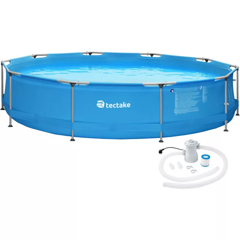 Piscina desmontable redonda con filtro depurador - piscina portátil de acero robusto