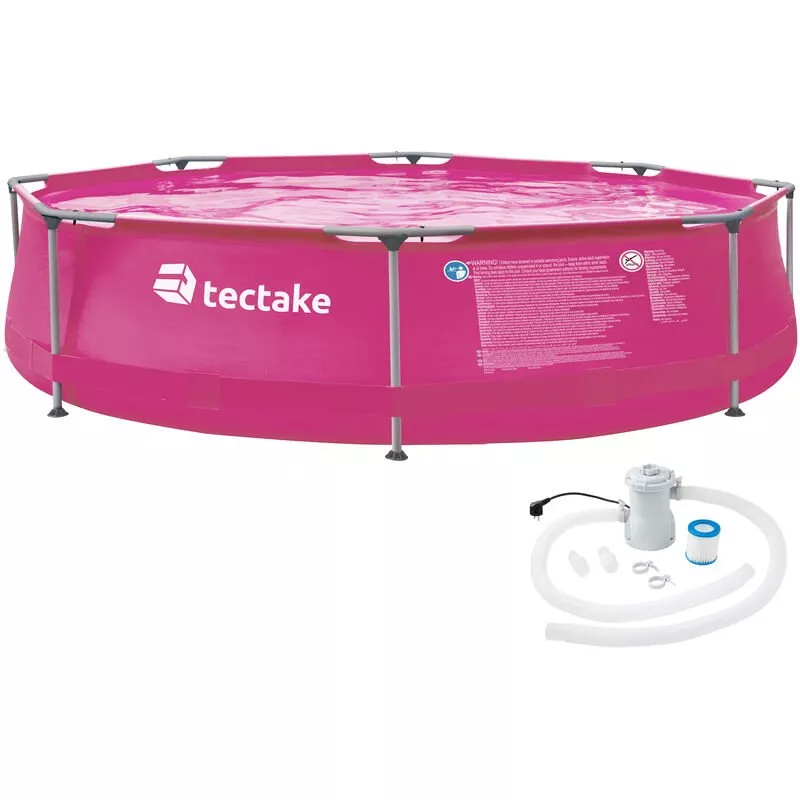 Piscina desmontable redonda con filtro depurador - piscina portátil de acero robusto