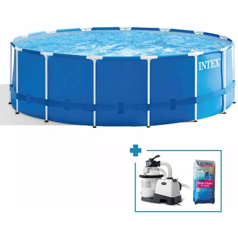 Piscina desmontable tubular Intex Metal Frame redonda 4