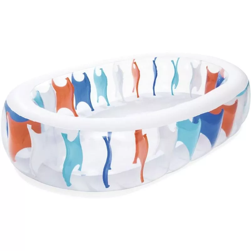 Piscina familiar elíptica 229x152x51 cm 542 l Bestway Azul y rojo barato