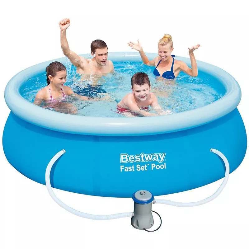 Piscina hinchable autoportante con depuradora azul de PVC de Ø 244x66 cm barato