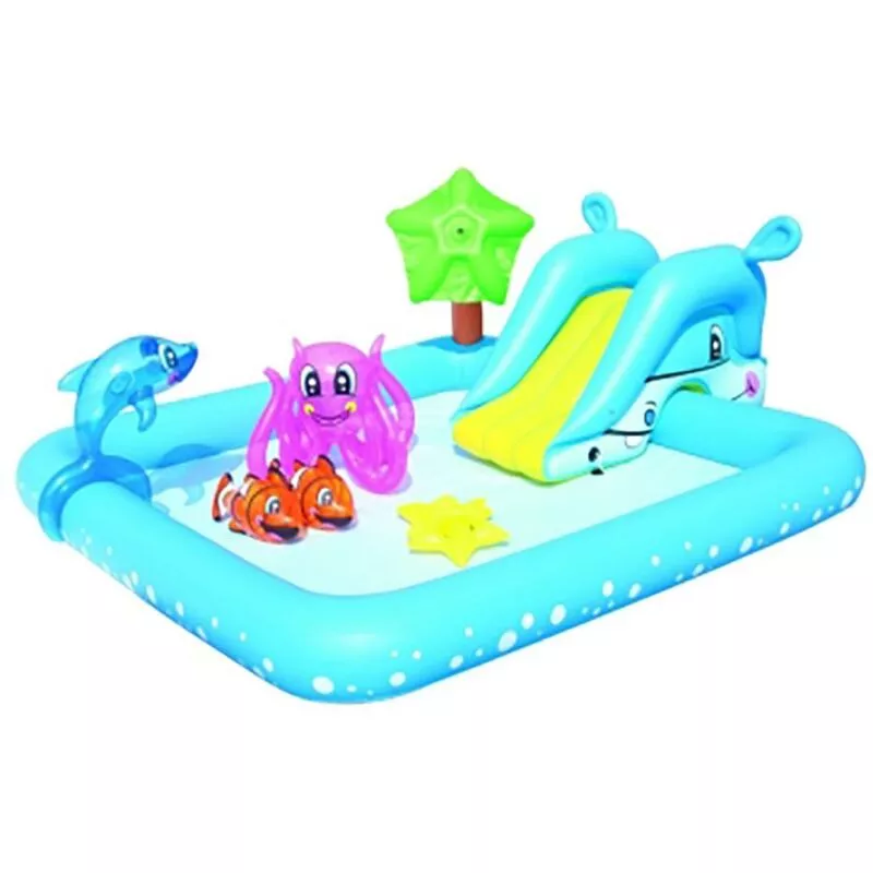 Piscina hinchable infantil rectangular con accesorios 239x206x86cm plastico best 95633 barato