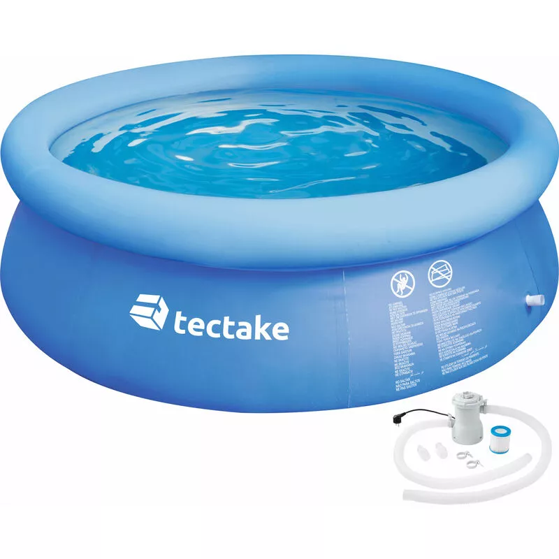 Piscina hinchable redonda con depuradora ø 300 x 76 cm - piscina portátil inflable estable