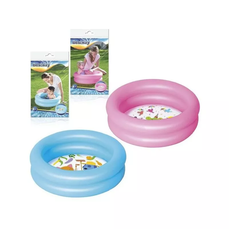 Piscina infantil 2 años+ Baby 2 Anillos de fondo dibujado 61x15cm 2 colores 51061 barato