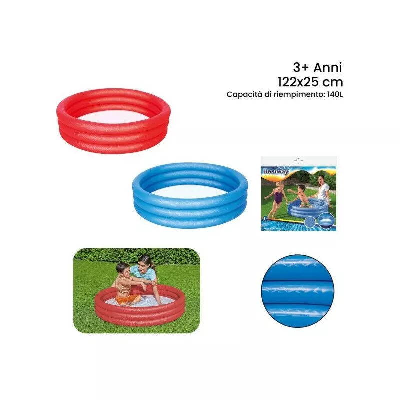 Piscina inflable 122x25cm Color sólido Efecto de hielo 3 Giardino Anillos 51025 barato