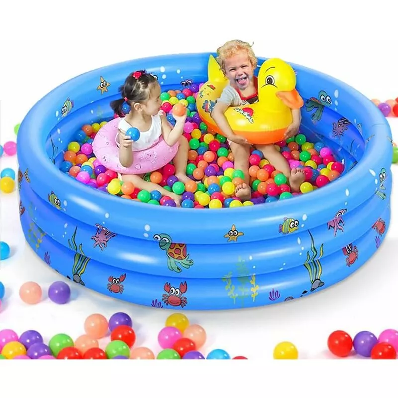 Piscina inflable Bañera inflable Piscina inflable para niños Piscina inflable redonda de dibujos animados engrosada (130 cm) Piscina inflable para barato
