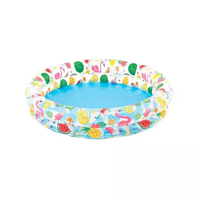 Piscina inflable Fruit de verano Multicolor 2 anillos redondos 122 x 25 cm 59421 barato
