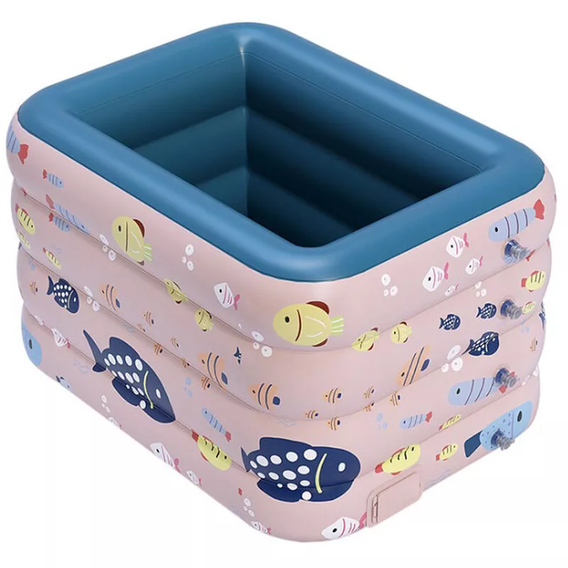 Piscina inflable Tina Piscina Piscina para niños/Piscina infantil de PVC familiar Piscina Inflación automática 120 cm Rosa barato