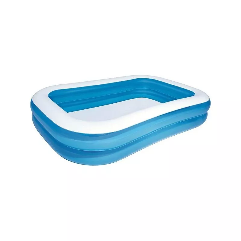 Piscina inflable de la familia rectangular con 2 anillos 262x175x51cm 54006 para niños barato