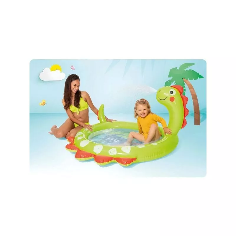 Piscina inflable para bebés para niños Dinosaurio 119 x 109 x 66cm 68lt Verano 58437 barato