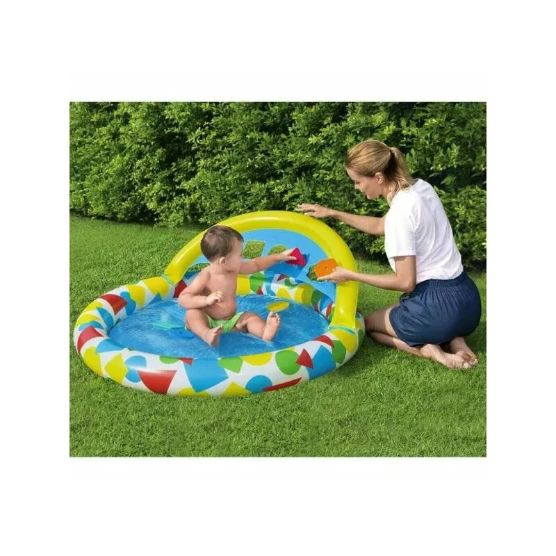 Piscina inflable para niños Splash & Learn 120x117x46cm 5 Formas de espuma 52378 barato