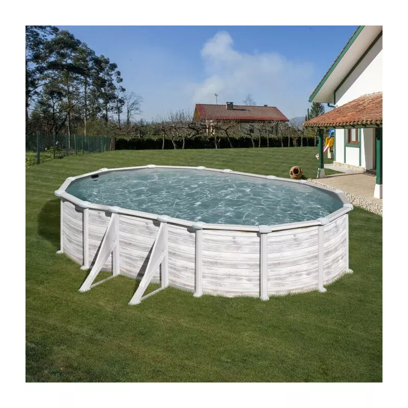 Piscina ovalada de acero Groenlandia 610x375x132 cm barato