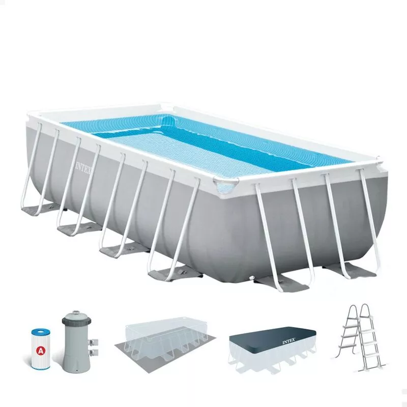Piscina rectangular Intex prisma frame 488x244x107 cm + depuradora barato