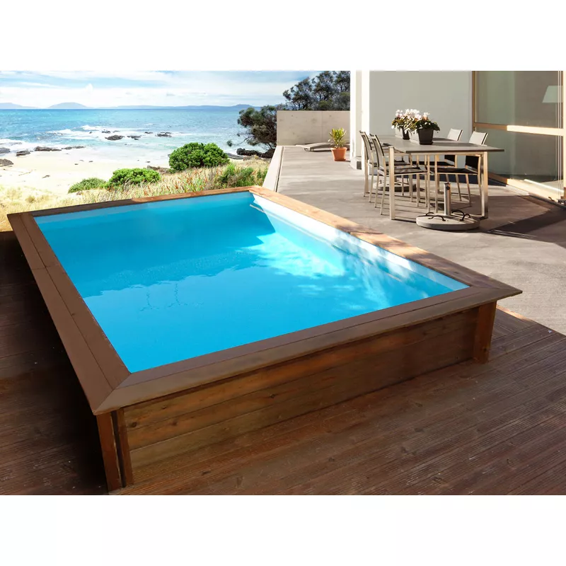 Piscina rectangular de madera Toledo - 3.00 x 2.00 x 0.71 m barato