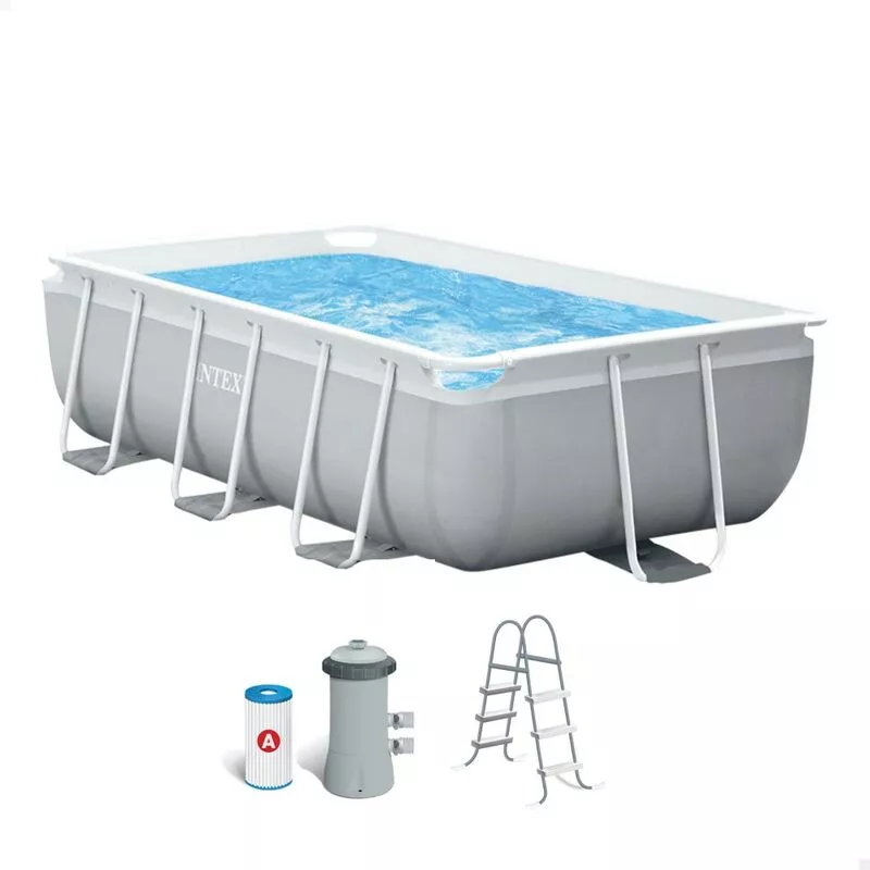 Piscina rectangular prism frame intex 300x175x80 cm con depuradora barato
