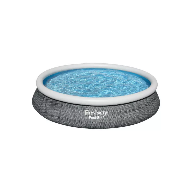 Piscina redonda autoportante Bestway 457 x 84 cm - 9677 l - Fast Set - 57313 - Gris barato