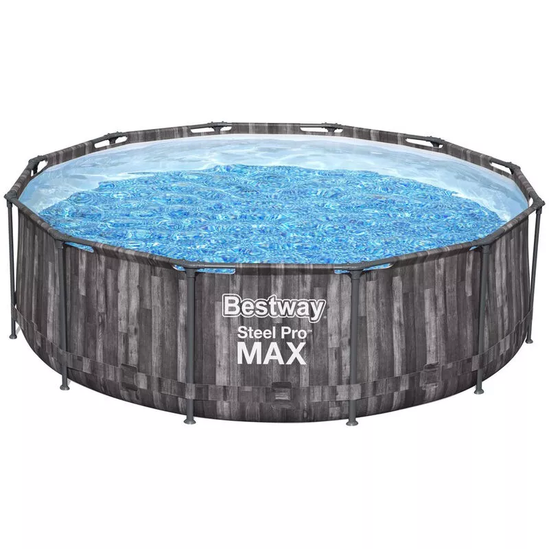 Piscina redonda sobre tierra 3