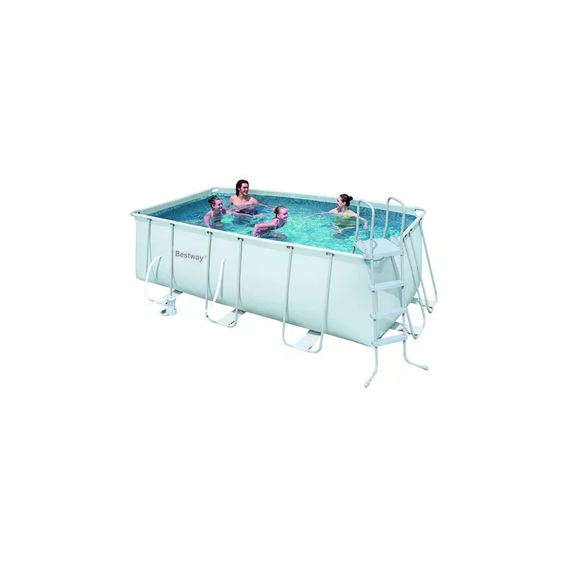 Piscina sobre el suelo con estructura de acero rectangular barato