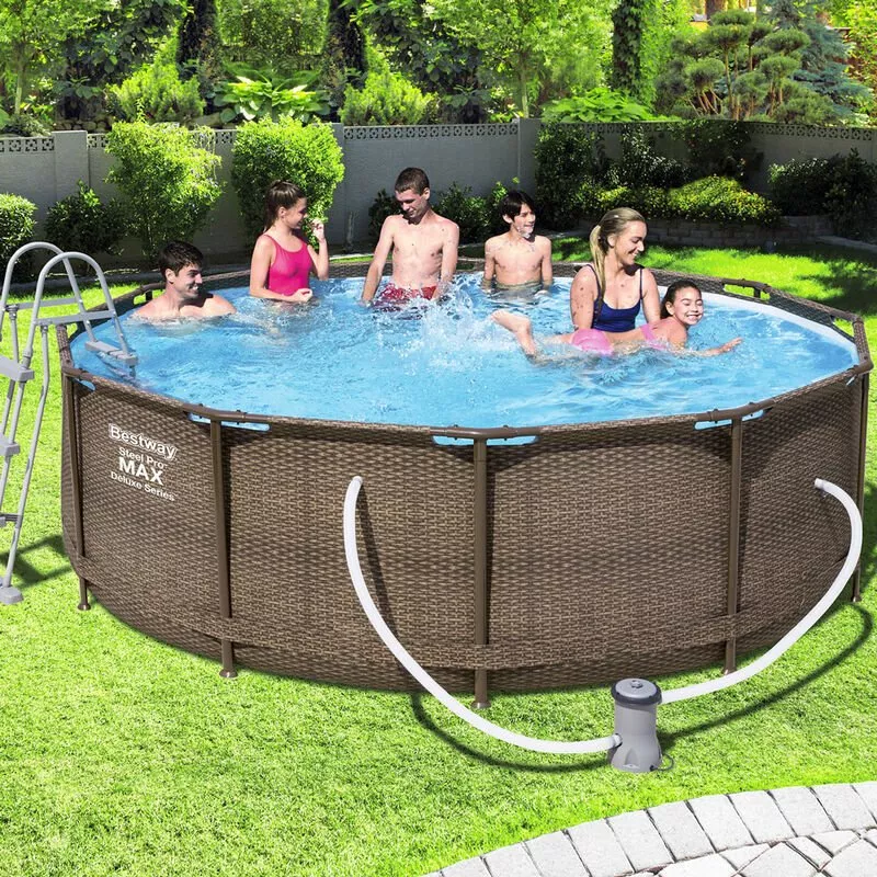 Piscina Tubular Power Steel Ø366Cm Con Bomba Y Cartucho De Filtrado Escalera De Seguridad - Bestway En Oferta Piscina Tubular Power Steel Ø366Cm Con Bomba Y Cartucho De Filtrado Escalera De Seguridad - Bestway Barato