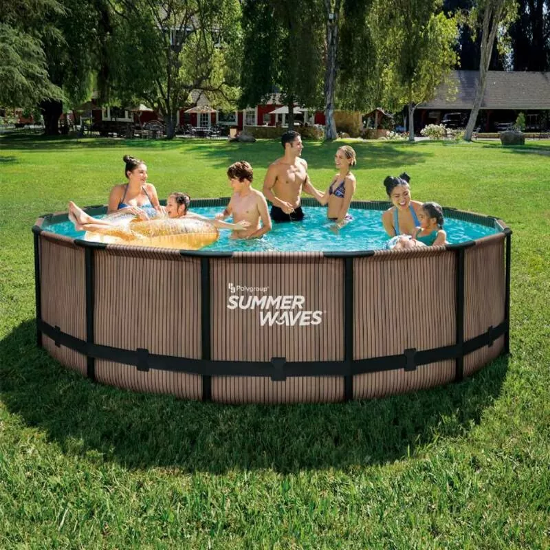 Piscina tubular de teca ø4