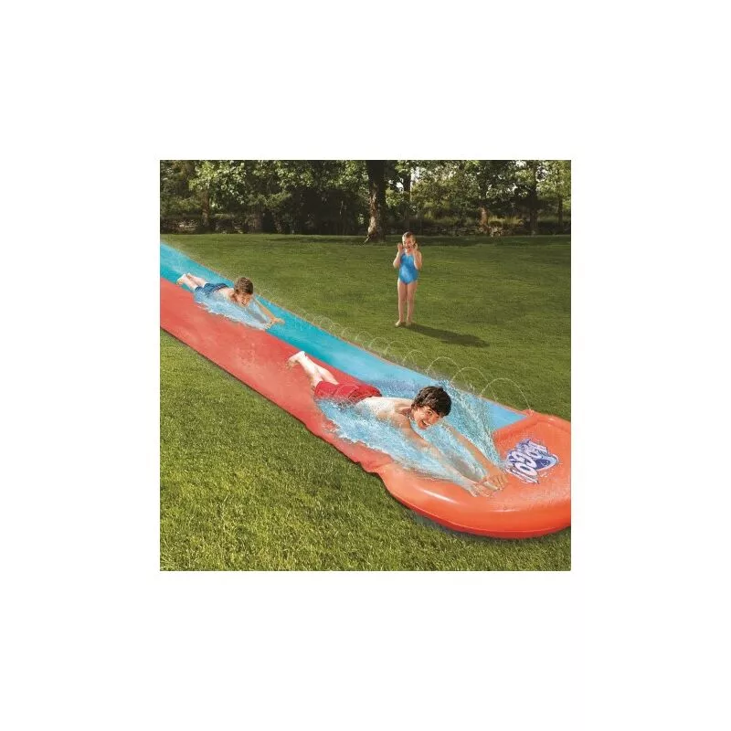 Pista deslizamiento hinchable doble 4